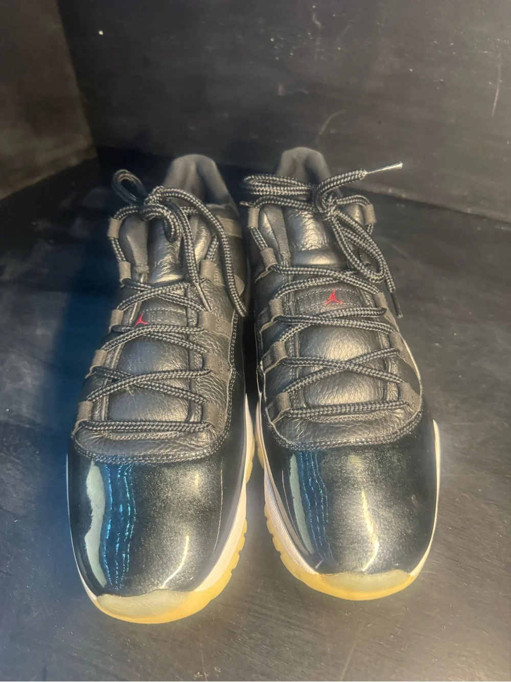 Jordan Low-Top Sneakers in Black and Gum Yellow